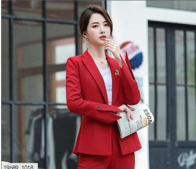 Importé Ensemble Veste Femme Slim Haut De Gamme Avec Pantalon Gros Bas