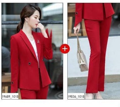 Importé - Ensemble Veste Femme Slim Haut De Gamme Avec Pantalon Gros Bas