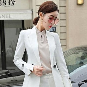 Importé - Ensemble Veste Femme Slim Haut De Gamme Avec Pantalon Gros Bas