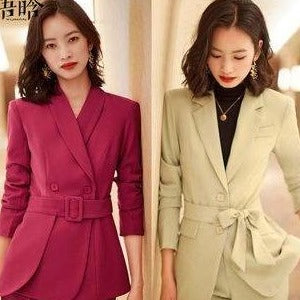 Importé - Costumes Femme Décontractées Slim A Col Tailleur Haut De Gamme