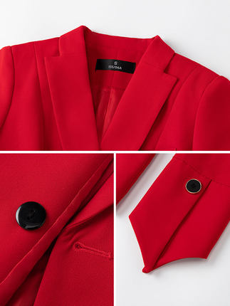 Importé - Ensemble Costume Femme Slim Haut De Gamme Bas Evasé