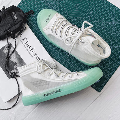 Importé - Chaussure Homme Basket Semelle Transparente