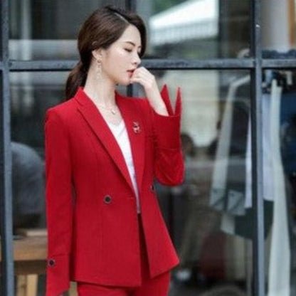 Importé - Ensemble Costume Femme Slim Haut De Gamme Bas Evasé