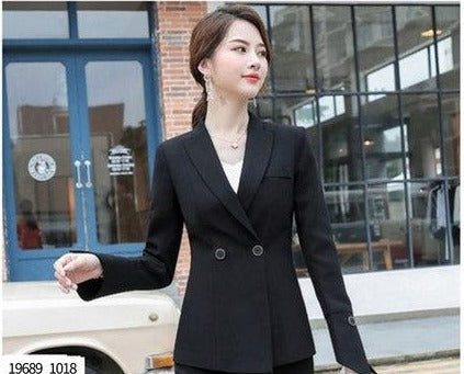 Importé - Ensemble Costume Femme Slim Haut De Gamme Bas Evasé