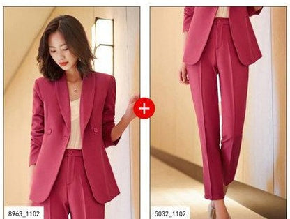 Importé - Costumes Femme Décontractées Slim A Col Tailleur Haut De Gamme