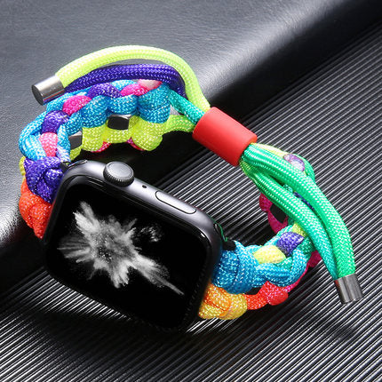 Importé - Bracelet Montre Sport Universel Apple iwatch Tressé En Nylon