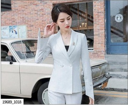 Importé - Ensemble Costume Femme Slim Haut De Gamme Bas Evasé