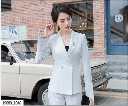 Importé - Ensemble Costume Femme Slim Haut De Gamme Bas Evasé