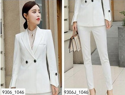Importé - Ensemble Veste Femme Slim Haut De Gamme Avec Pantalon Gros Bas