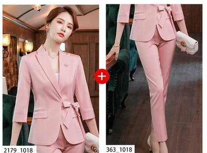 Importé - Ensemble Costume Femme 2 Pièces Slim Haut De Gamme