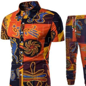 Importé - Ensemble Chemise + Pantalon Homme Décontracté Manches Courtes