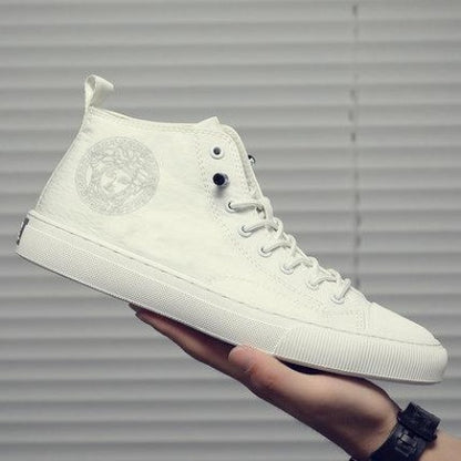Importé - Chaussure Homme Basket Montante Décontractée En Toile Haut De Gamme