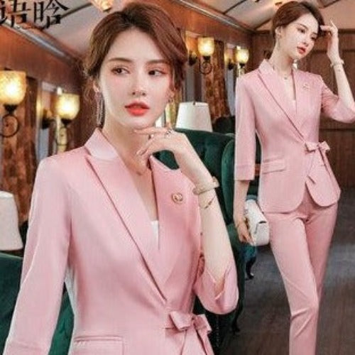 Importé - Ensemble Costume Femme 2 Pièces Slim Haut De Gamme