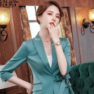 Importé - Ensemble Costume Femme 2 Pièces Slim Haut De Gamme
