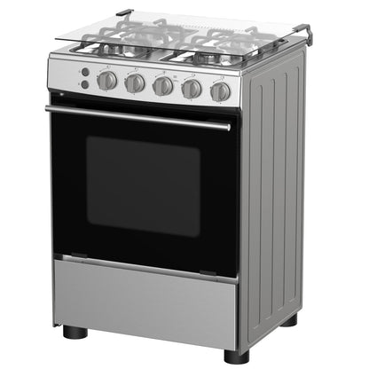 HISENSE GAZINIERE 4 FEUX INOX AVEC SYSTÈME ANTI-FLAMME - HFG60121X