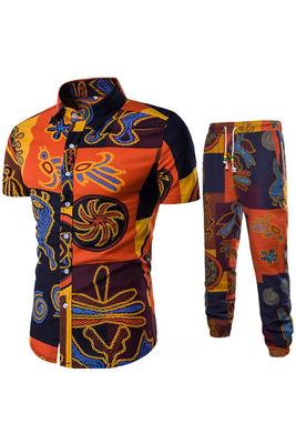 Importé - Ensemble Chemise + Pantalon Homme Décontracté Manches Courtes