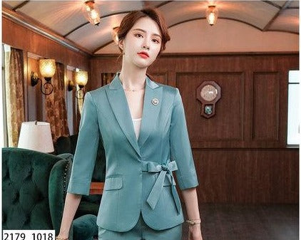Importé - Ensemble Costume Femme 2 Pièces Slim Haut De Gamme