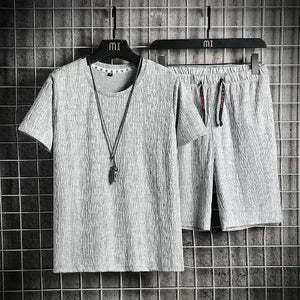 Importé - Ensemble Bermuda Homme Décontracté Manches Courtes Col V