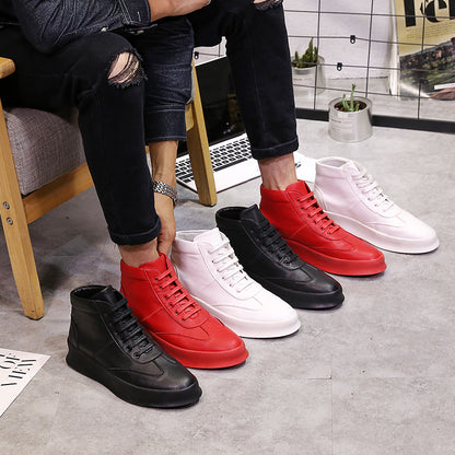 Importé - Chaussure Homme Baskets Montantes Cuir PU