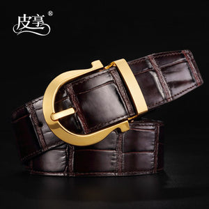 Importé - Ceinture Homme Business Fashion Véritable Cuir Finition Croco