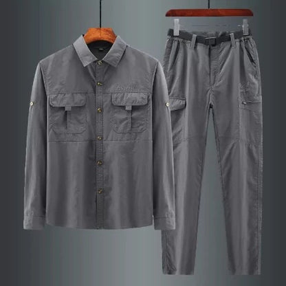 Importé - Ensemble Décontracté Homme Pantalon + Chemise M-L