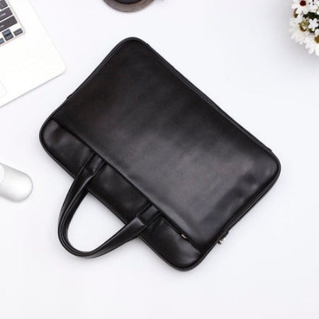 Importé - Sac Business Cuir Véritable avec Poche pour PC 13/14''