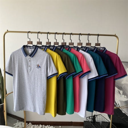 Importé -  T-Shirt Polo Homme  Manches Courtes Décontracté En Coton