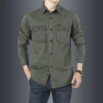 Importé - Chemise Homme JEEP SPIRIT Cotton Lourd Manche Longue