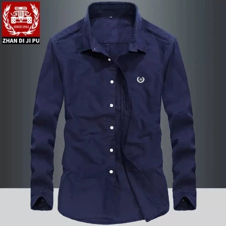Importé - Chemise Pur Coton Homme Décontracté Manches Longues