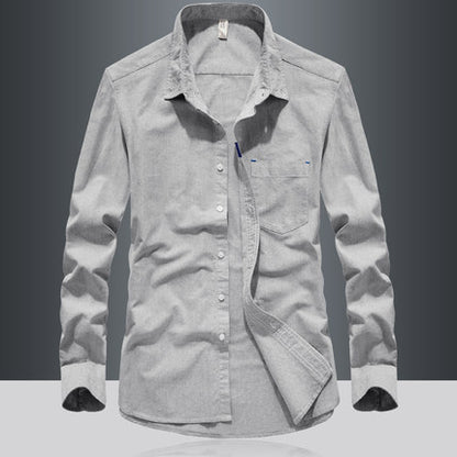 Importé - Chemise Homme Pur Coton Slim Fit Manches Longues