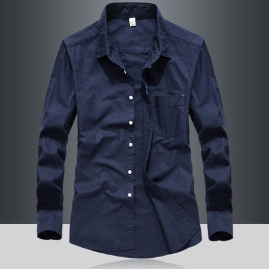 Importé - Chemise Homme Pur Coton Slim Fit Manches Longues