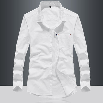 Importé - Chemise Homme Pur Coton Slim Fit Manches Longues