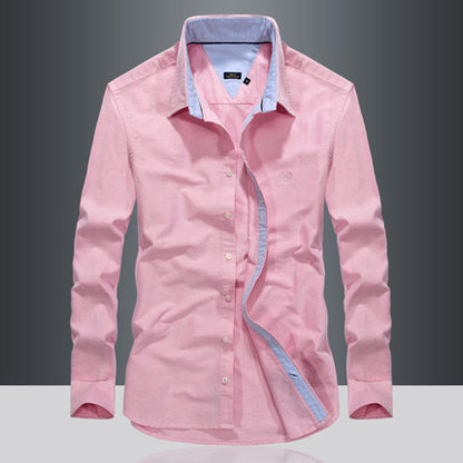 Importé - Chemise Homme Pur Coton Slim Fit Manches Longues