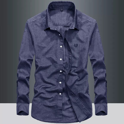 Importé - Chemise Pur Coton Homme Décontracté Manches Longues