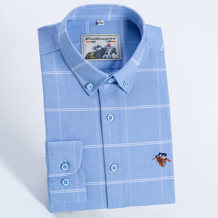 Importé - Chemise Hommes Pur Coton Carreaux Manches Longues