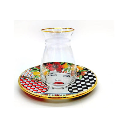 SERVICE A THE-18PCS-VERRE+SOUCOUPE+CUILLERES-BELLISSIMO