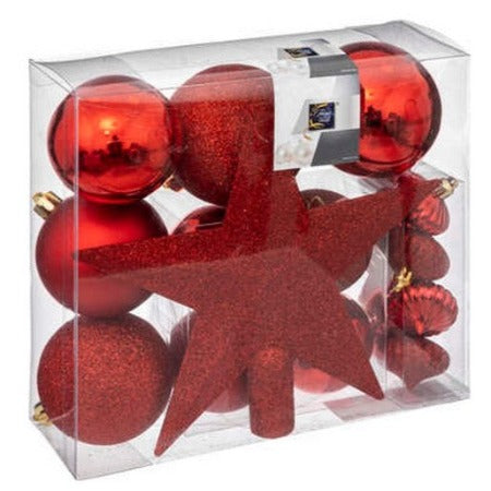 ACCESSOIRES DECO NOEL-18PCS-ROUGE-ASST