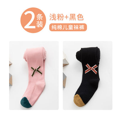 Importé - Lot de 1 & 2 Paires de Collant pour Bébé/Enfants 100% Coton
