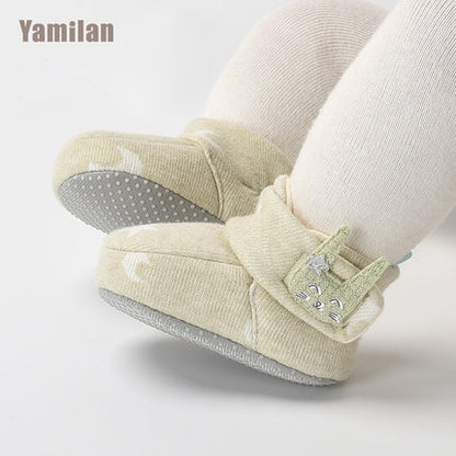Importé - Chaussons Bébé/Enfants 100% Coton Antidérapant de 0 -12 Mois