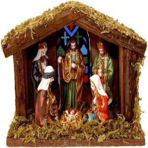 CRECHE DE NOEL + 6 SANTONS