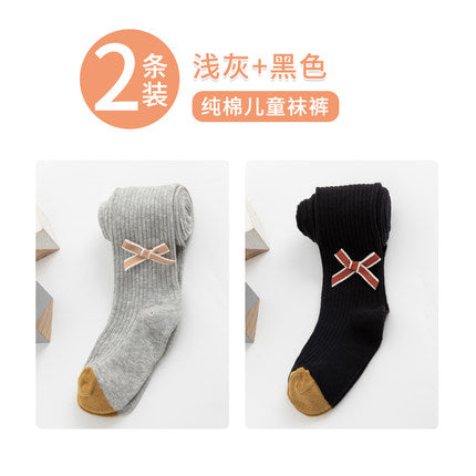 Importé - Lot de 1 & 2 Paires de Collant pour Bébé/Enfants 100% Coton