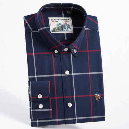 Importé - Chemise Hommes Pur Coton Carreaux Manches Longues
