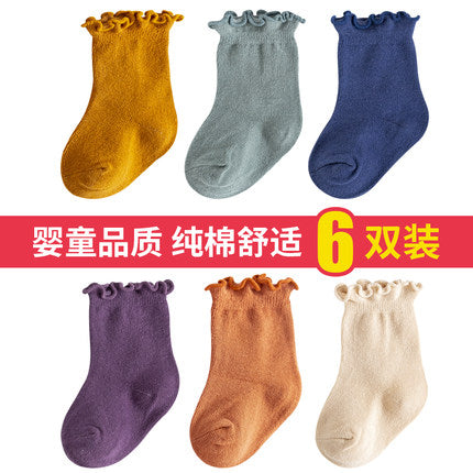 Importé - Lot de 3, 6, 8 & 10 Paires de Chaussette Bébé/Enfant 100% Coton de 0-4 ans