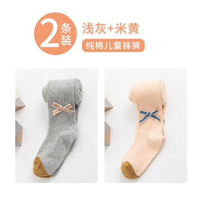 Importé - Lot de 1 & 2 Paires de Collant pour Bébé/Enfants 100% Coton
