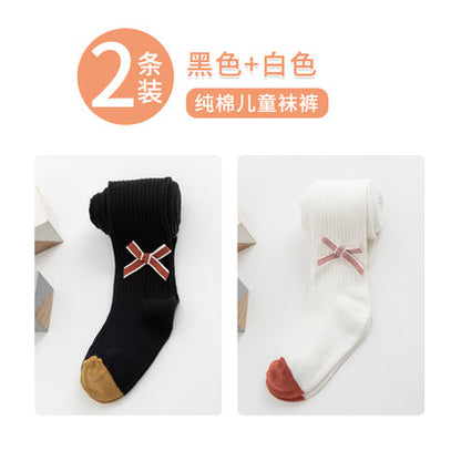 Importé - Lot de 1 & 2 Paires de Collant pour Bébé/Enfants 100% Coton