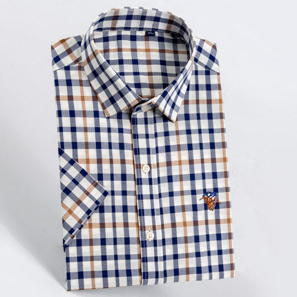 Importé - Chemise Hommes Pur Coton Carreaux Manches Longues
