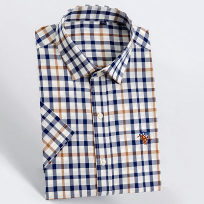 Importé - Chemise Hommes Pur Coton Carreaux Manches Longues
