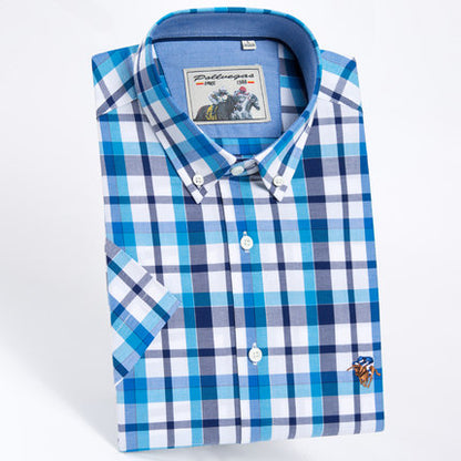 Importé - Chemise Hommes Pur Coton Carreaux Manches Longues