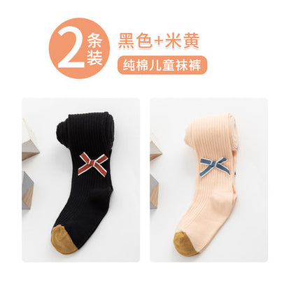 Importé - Lot de 1 & 2 Paires de Collant pour Bébé/Enfants 100% Coton