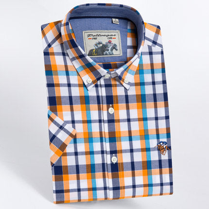 Importé - Chemise Hommes Pur Coton Carreaux Manches Longues